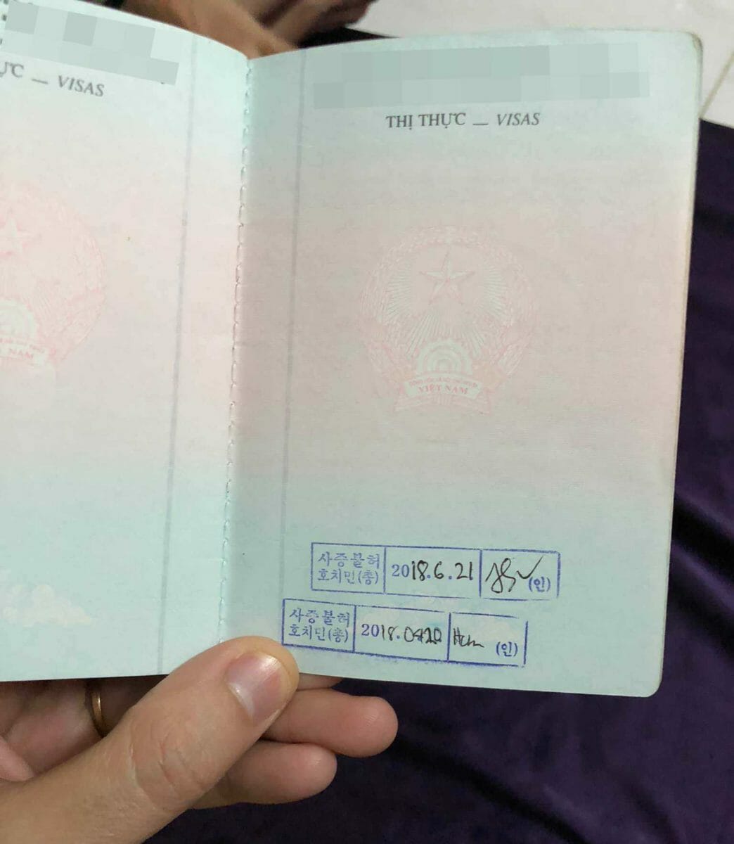 Hướng dẫn cho một số thị thực 5 năm của Hàn Quốc